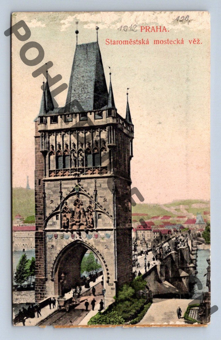 Pohlednice Praha Staroměstská mostecká věž historická (M376)