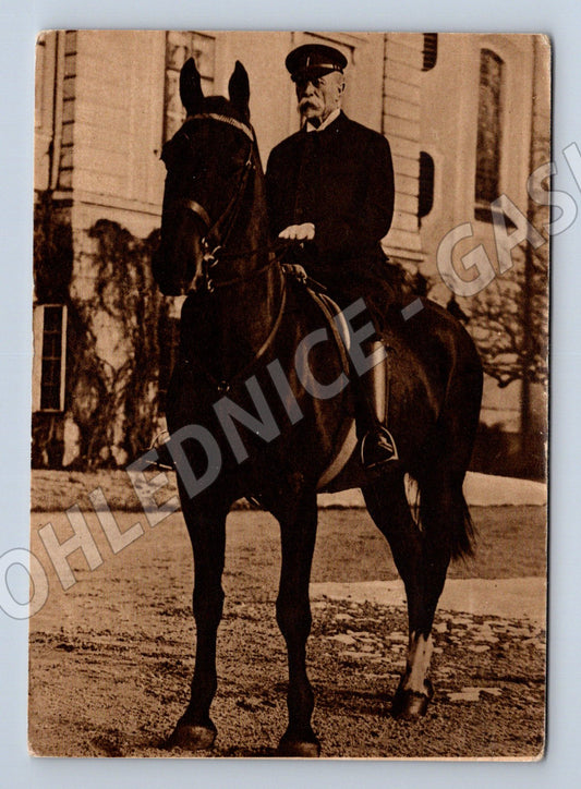 Pohlednice Masaryk na koni historická (M3760)