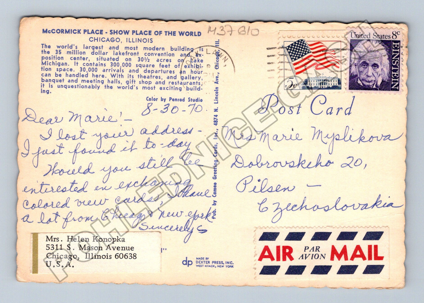 Pohlednice USA Chicago McCormick Place marina 1970 (M37610)