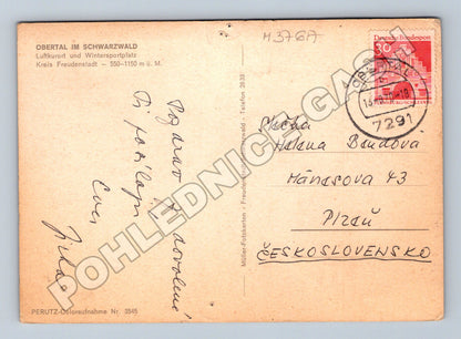 Pohlednice Německo Oberstal im Schwarzwald cca 1960 (M37617)