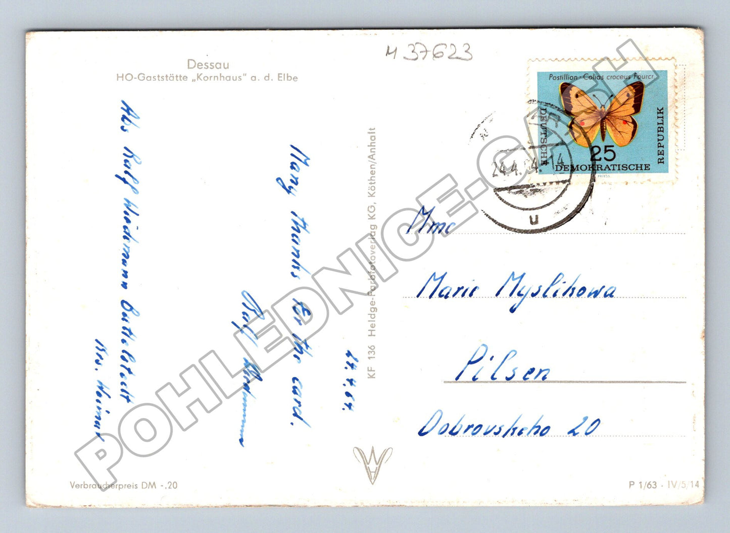 Pohlednice Německo Dessau Kornhaus u Labe 1974 (M37623)