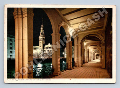 Pohlednice Německo Hamburg Alsterarkaden Rathaus 1973 (M37625)