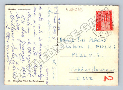 Pohlednice Švýcarsko Moudon Vue aérienne (M37633)