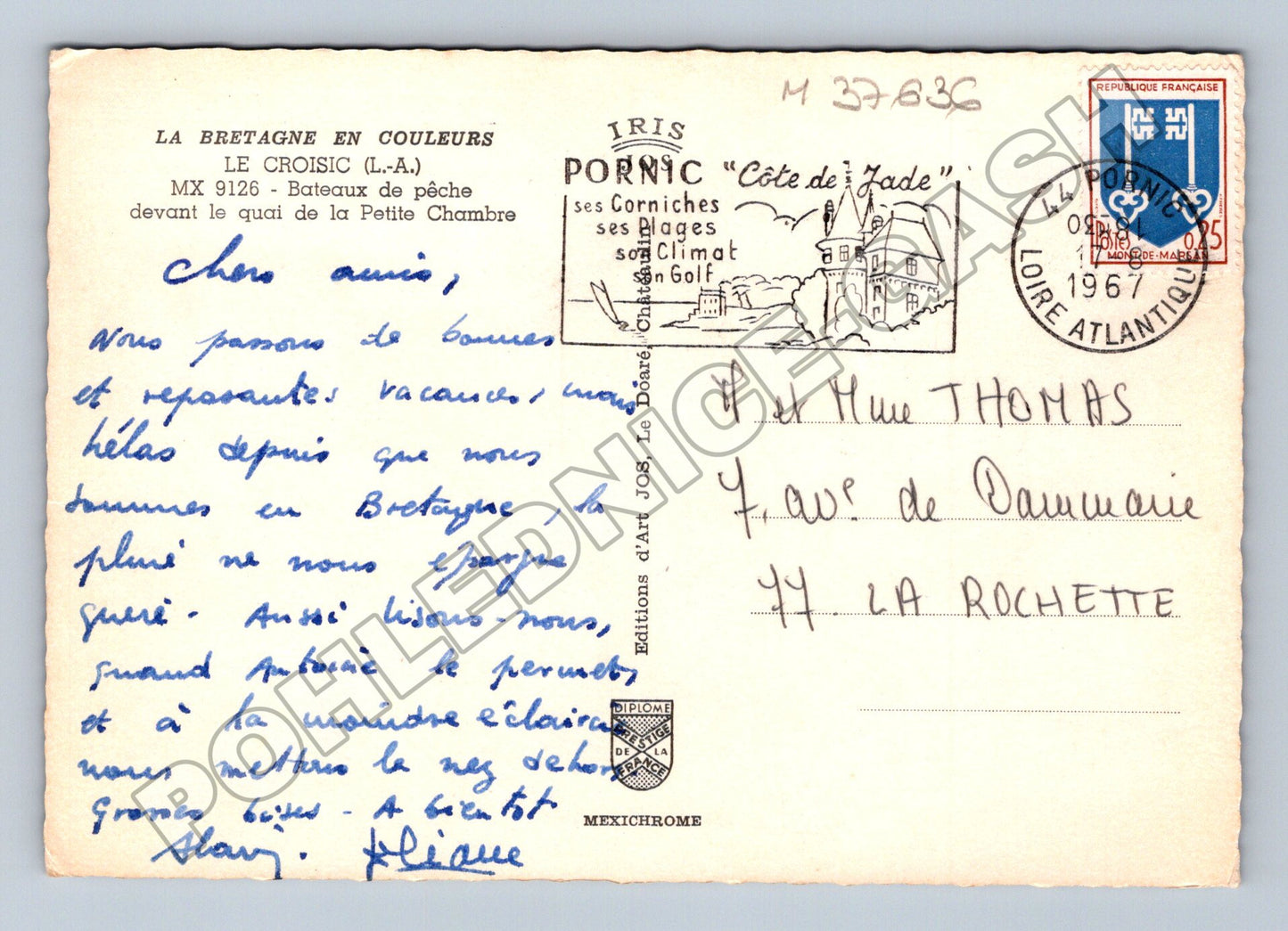 Pohlednice Francie Le Croisic rybářské lodě 1967 (M37636)