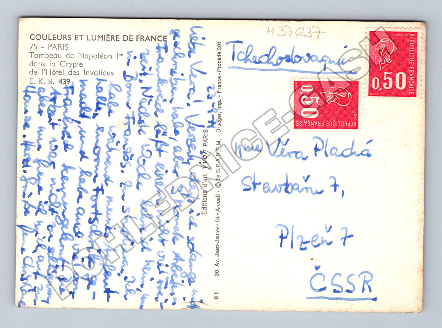 Pohlednice Francie Paříž Hrobka Napoleona v Invalidovně (M37637)