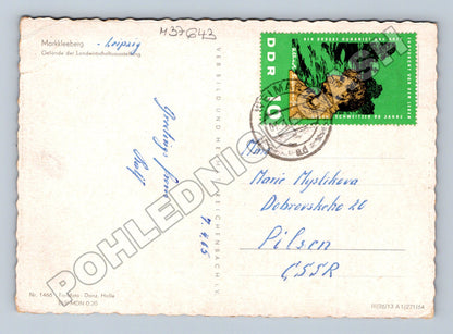 Pohlednice Německo Markkleeberg park s růžemi 1964 (M37643)