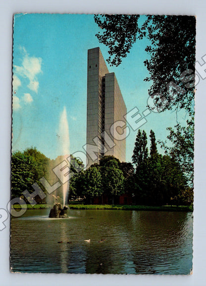 Pohlednice Německo Düsseldorf budova fontána 1969 (M37647)