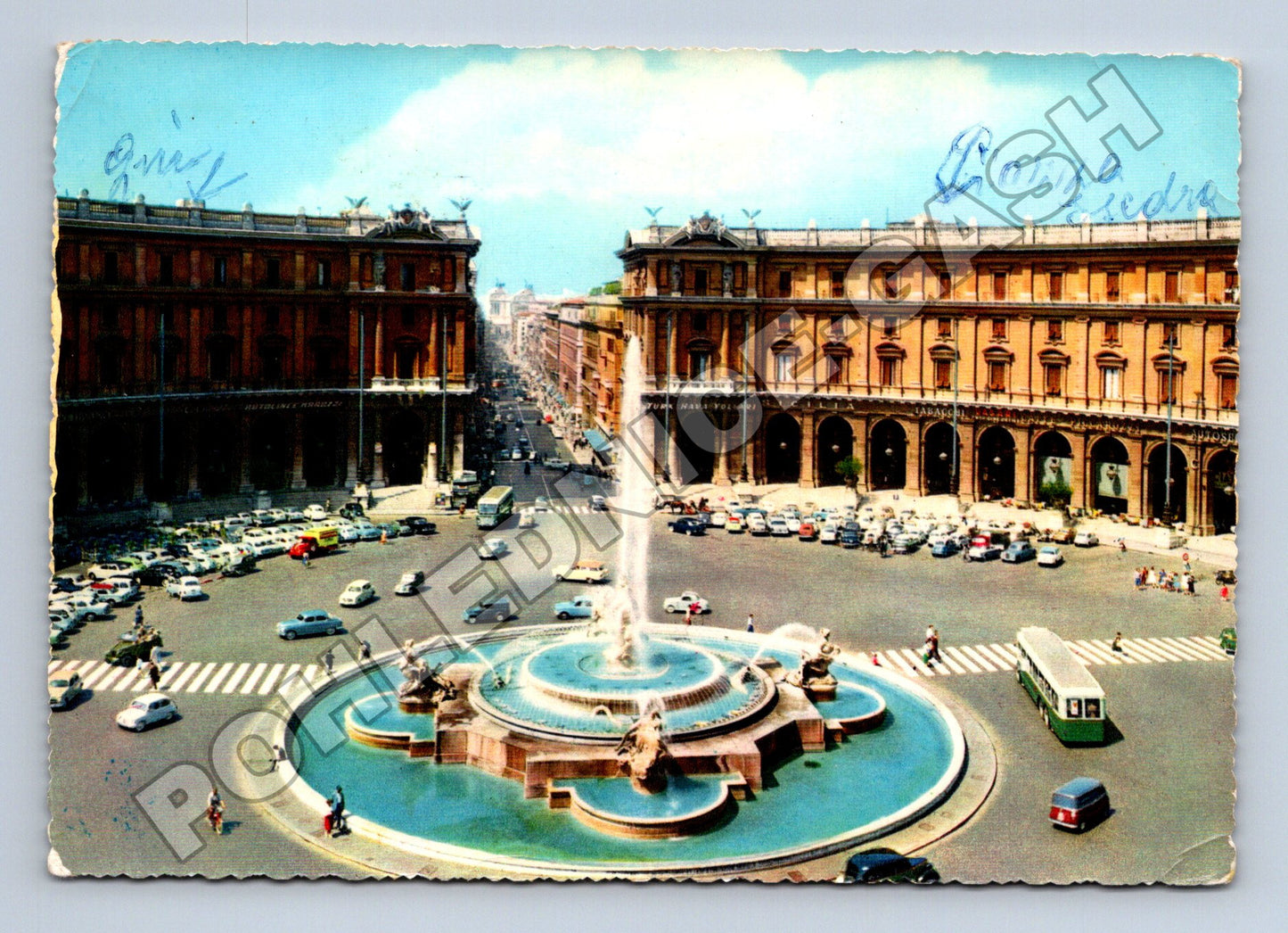 Pohlednice Itálie Řím Piazza dell'Esedra 195x (M37652)