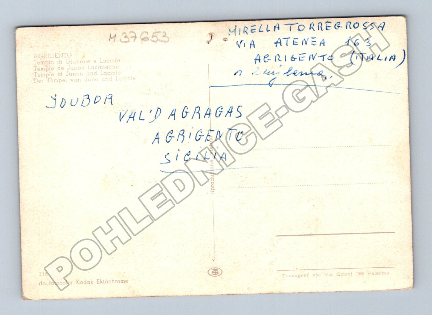 Pohlednice Itálie Agrigento chrám Junony (M37653)