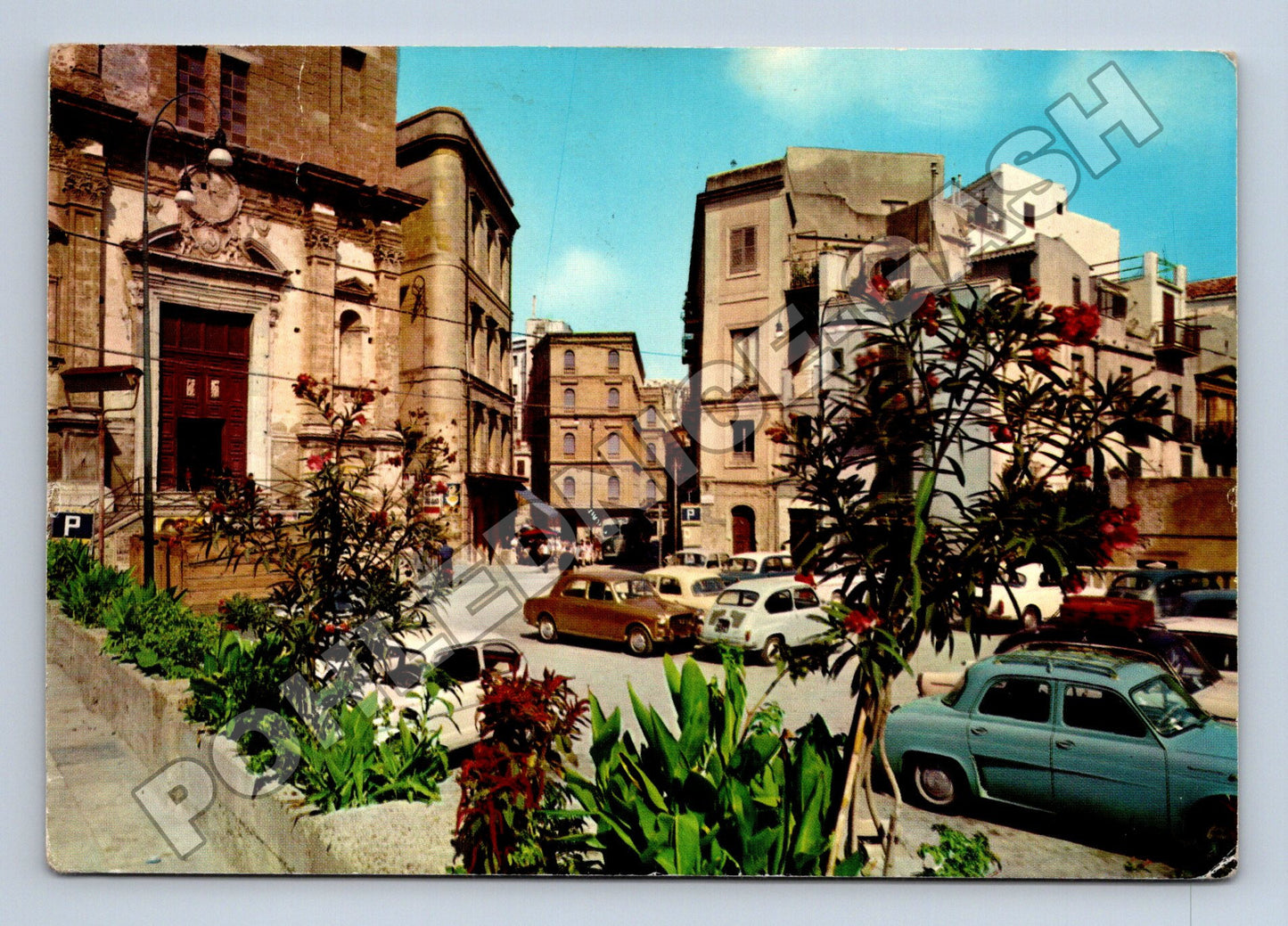 Pohlednice Itálie Agrigento Piazzetta S. Giuseppe s auty (M37654)