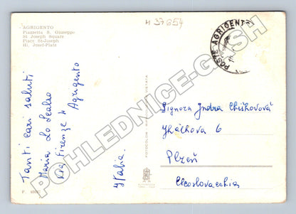 Pohlednice Itálie Agrigento Piazzetta S. Giuseppe s auty (M37654)