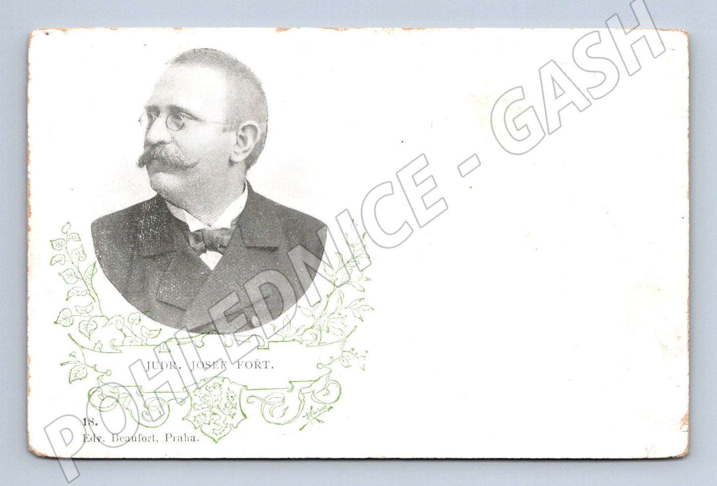 Pohlednice JUDr Josef Fòrt portrét (M3768)