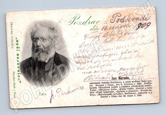 Pohlednice Jan Neruda portrét (M3769)