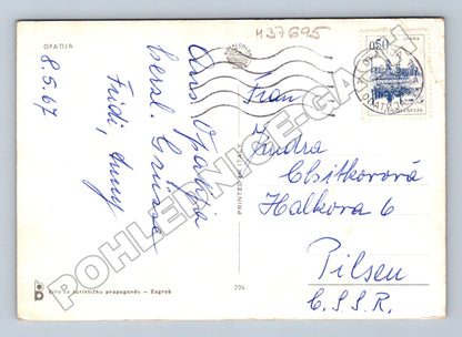 Pohlednice Chorvatsko Opatija pláž 1967 (M37695)