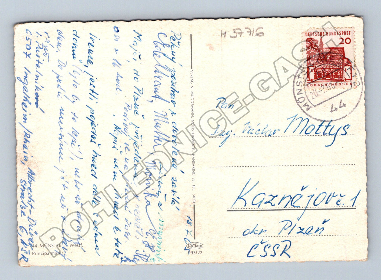 Pohlednice Německo Münster město katedrála 1972 (M37716)