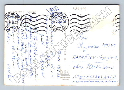 Pohlednice Tunisko Kartágo antické ruiny 1968 (M37719)