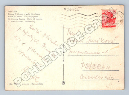 Pohlednice Itálie Benátky Náměstí sv. Marka 1954 (M37725)