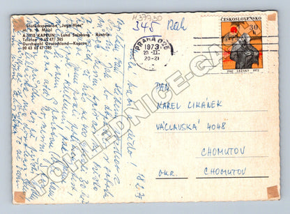 Pohlednice Rakousko Frühstückspension Jaga-Häusl 1973 (M37730)