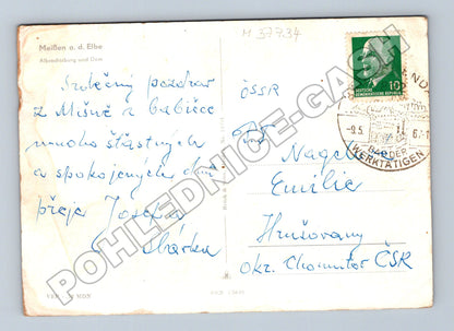 Pohlednice Německo Meißen Albrechtsburg zámek 1967 (M37734)