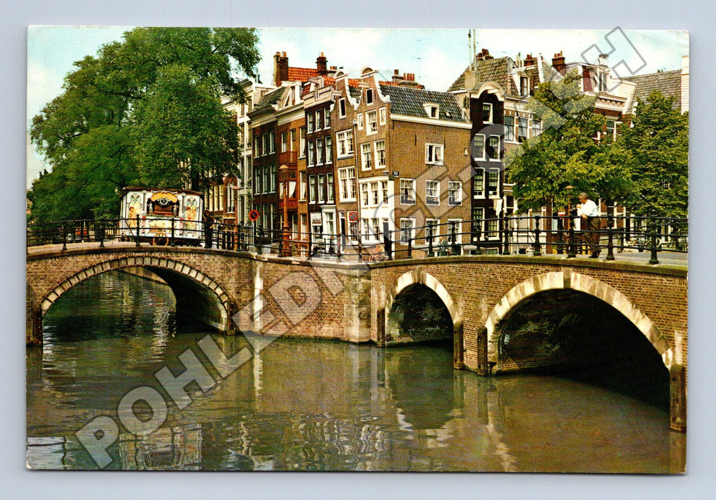 Pohlednice Holandsko Amsterdam kanál most 1990 (M37739)