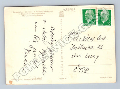 Pohlednice Německo Schmücke Thüringer Wald 1966 (M37743)