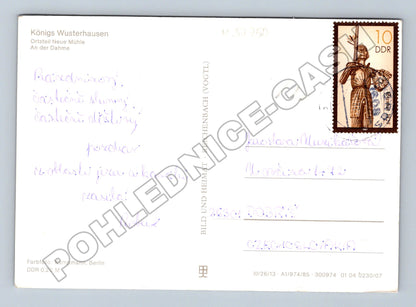 Pohlednice Německo Königs Wusterhausen Dahme řeka (M37750)