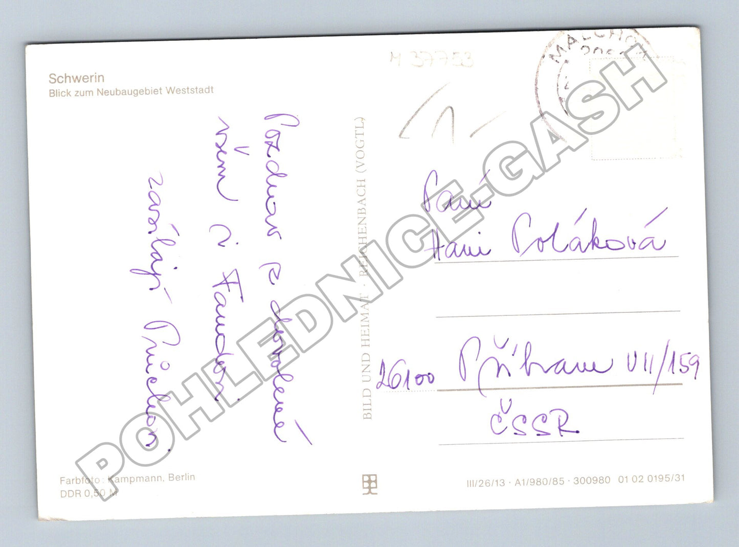 Pohlednice Německo Schwerin Weststadt 1985 (M37753)