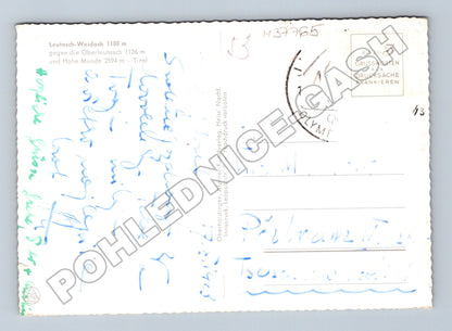 Pohlednice Rakousko Leutasch-Weidach horská vesnice (M37765)