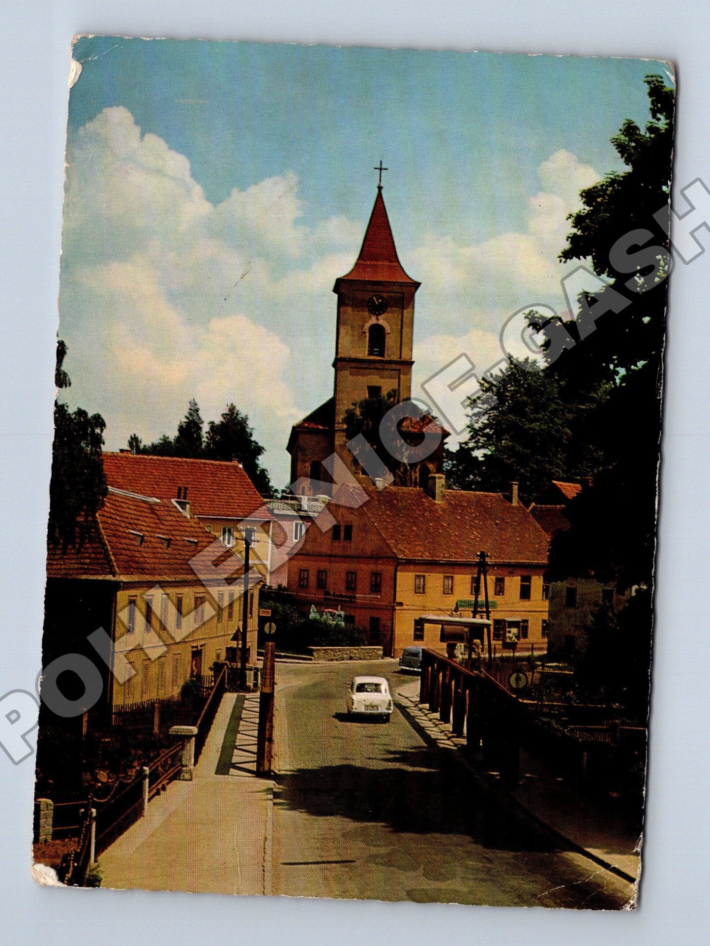 Pohlednice Rakousko Schrems kostel ulice (M37778)