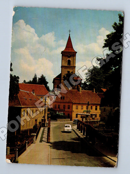 Pohlednice Rakousko Schrems kostel ulice (M37778)