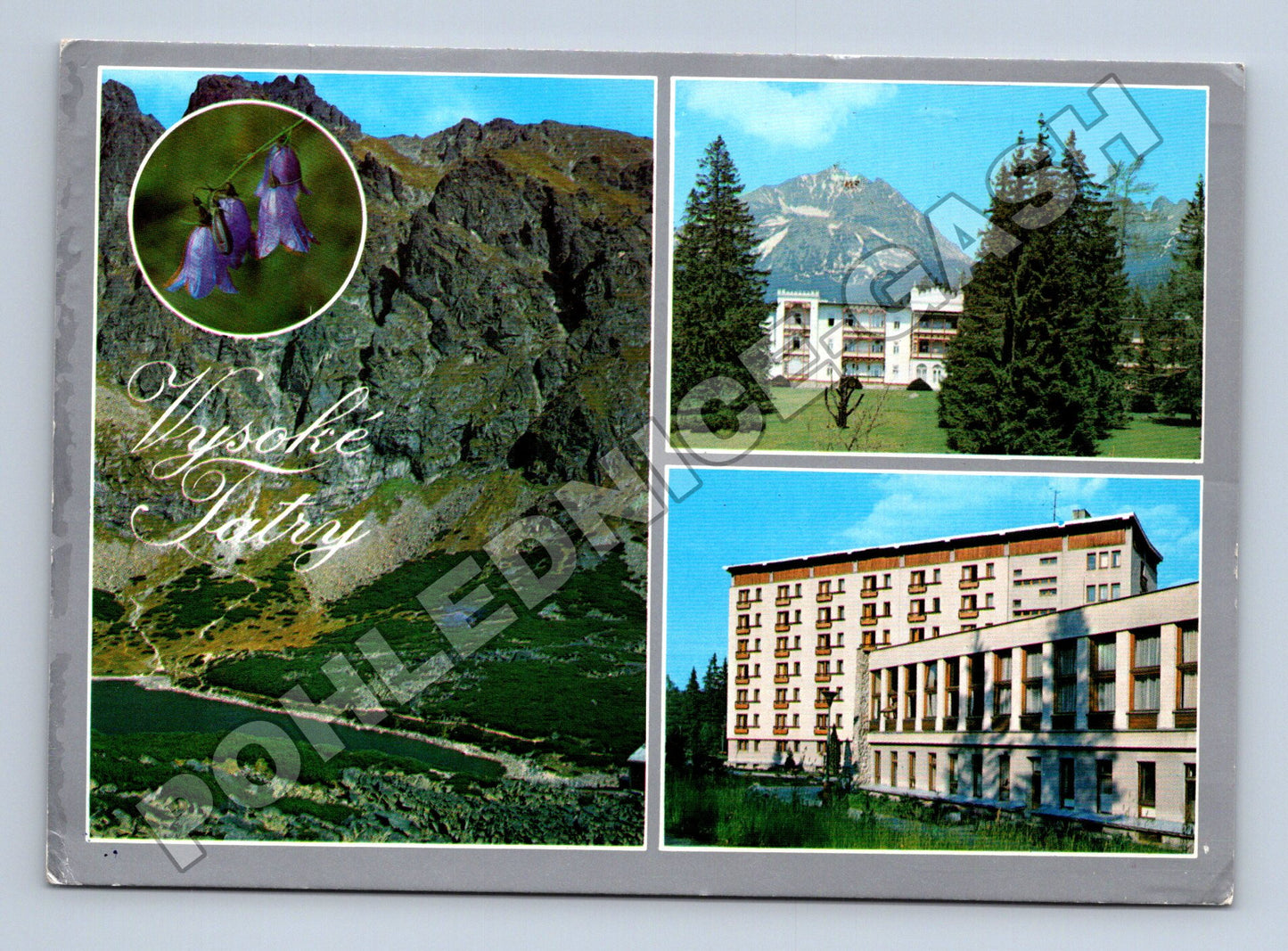 Pohlednice Slovensko Vysoké Tatry hory a hotely 1986 (M37799)
