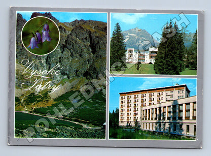 Pohlednice Slovensko Vysoké Tatry hory a hotely 1986 (M37799)