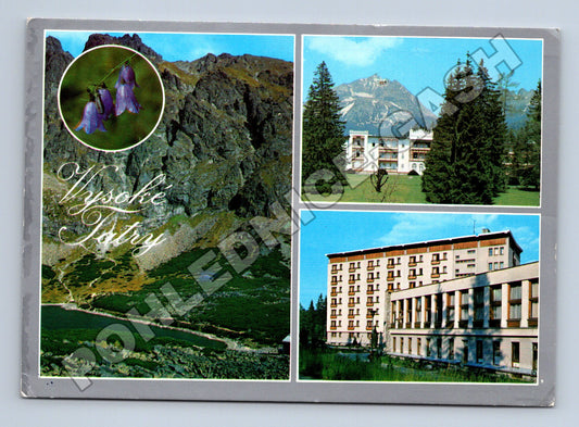 Pohlednice Slovensko Vysoké Tatry hory a hotely 1986 (M37799)