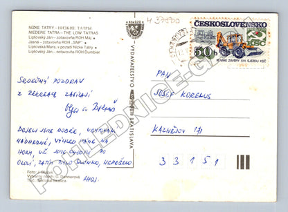 Pohlednice Slovensko Nízké Tatry a Liptovská Mara 1976 (M37800)