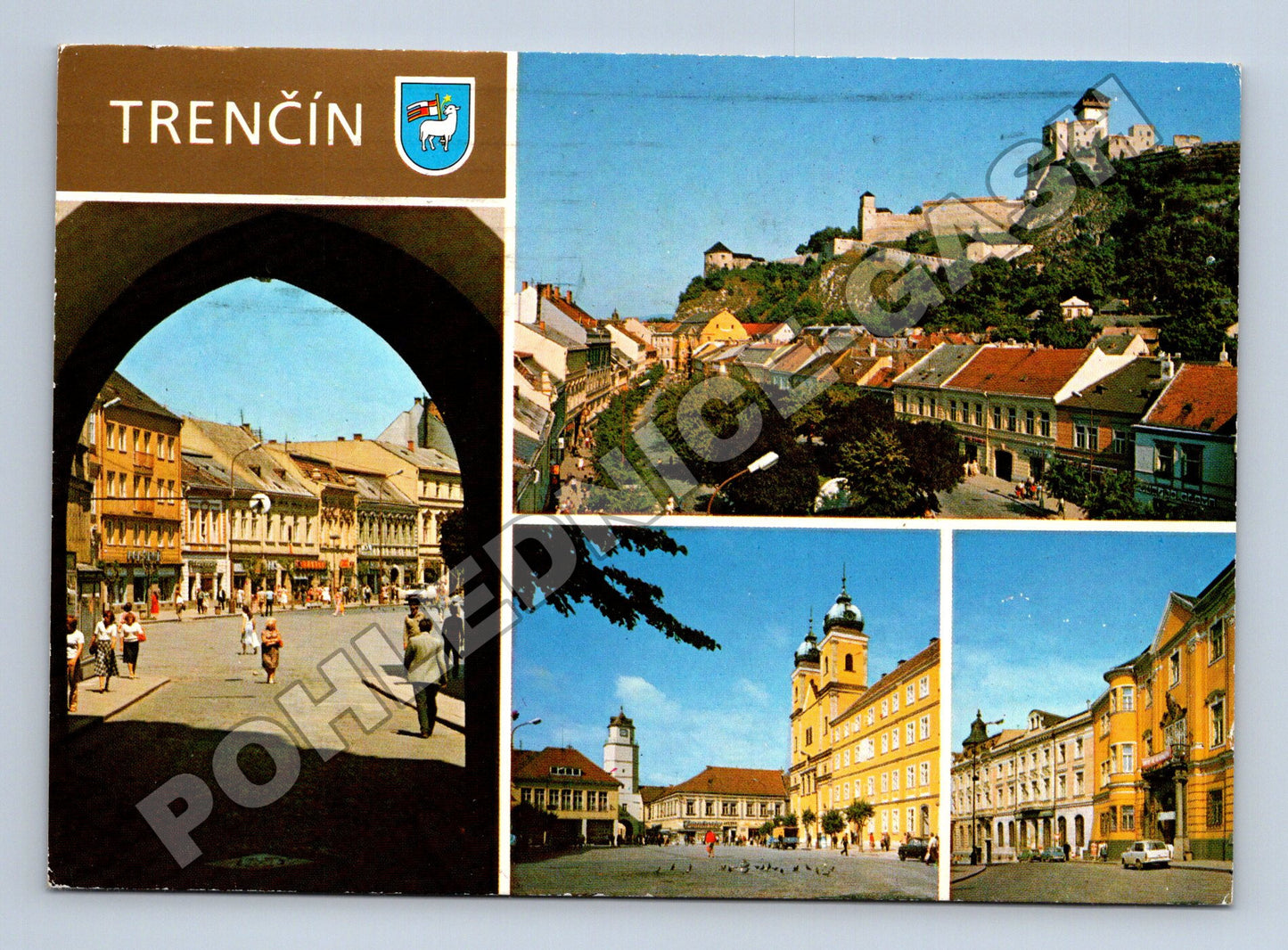Pohlednice Slovensko Trenčín hrad náměstí 1986 (M37801)