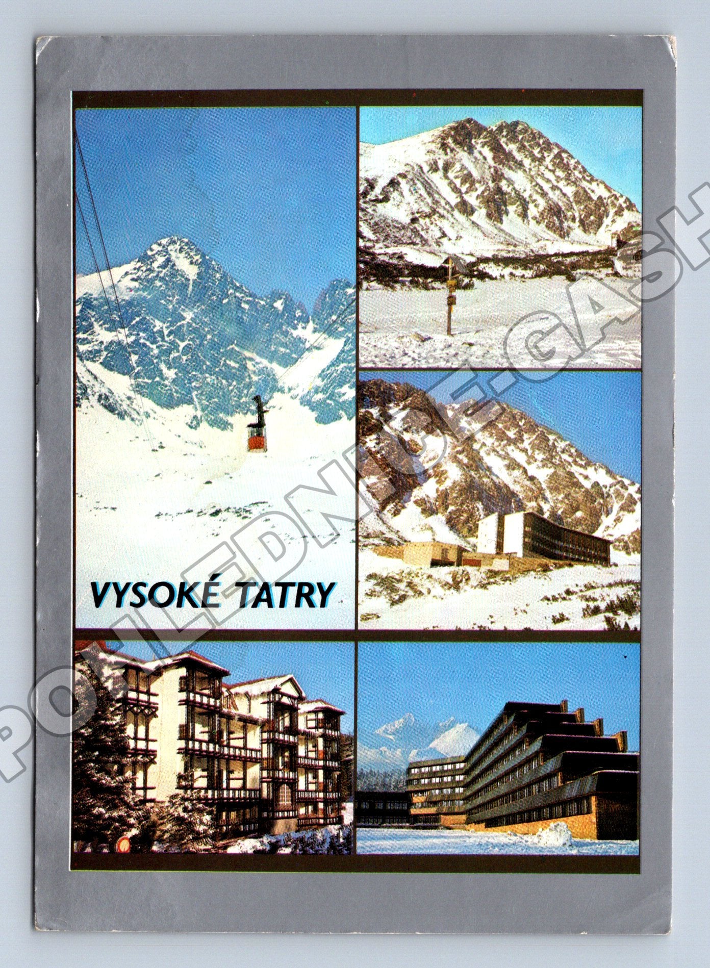 Pohlednice Slovensko Vysoké Tatry lanovky a hotely (M37802)