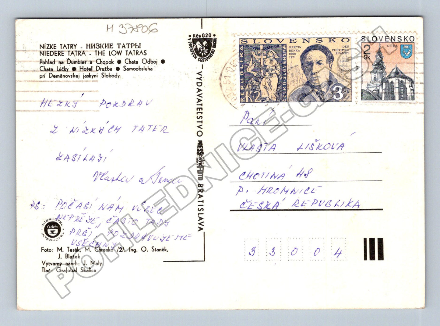 Pohlednice Slovensko Demänovská Dolina hotely hory 1971 (M37806)