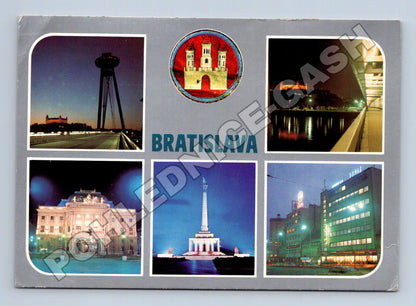 Pohlednice Slovensko Bratislava noční záběry (M37817)
