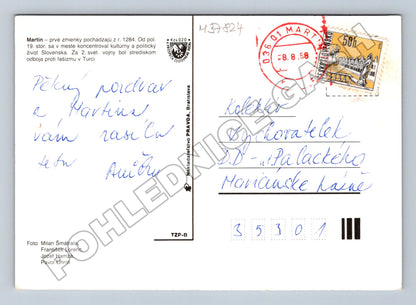 Pohlednice Slovensko Martin město 1988 (M37824)