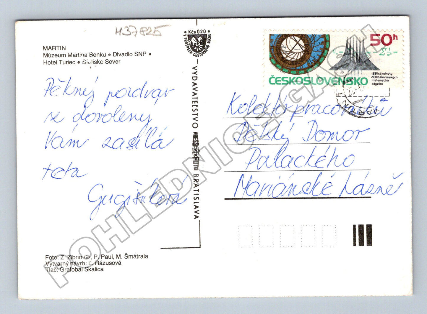 Pohlednice Slovensko Martin - více motivů (M37825)