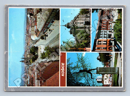 Pohlednice Slovensko Košice město koláž 1989 (M37827)