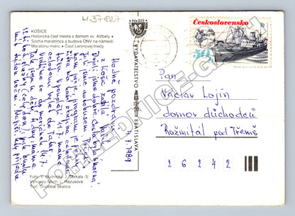 Pohlednice Slovensko Košice město koláž 1989 (M37827)