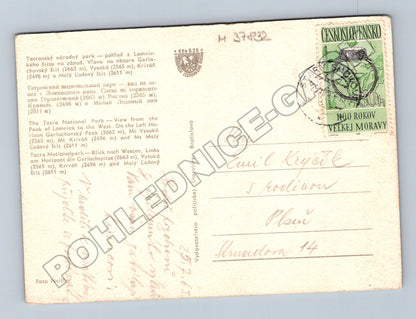 Pohlednice Slovensko Vysoké Tatry Lomnický štít 1963 (M37832)