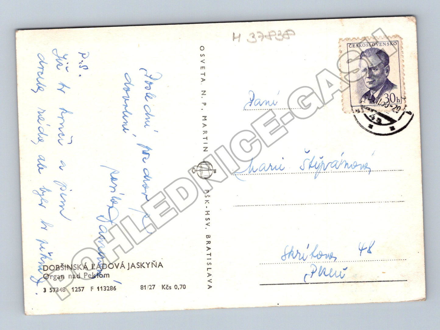 Slovensko Dobšinská ľadová jaskyňa Organ nad Peľťom (M37838)