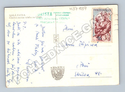 Pohlednice Slovensko Malá Fatra stanice lanovky Chleb 1954 (M37839)