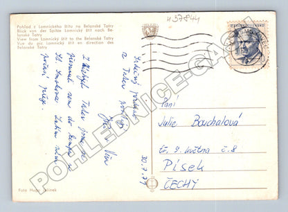 Pohlednice Slovensko Lomnický štít Tatry 1977 (M37844)