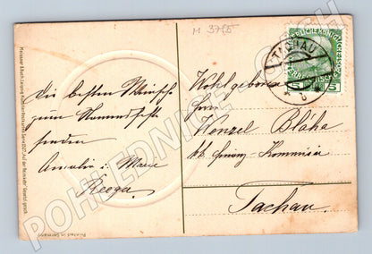 Pohlednice venkovský motiv malba (M3785)