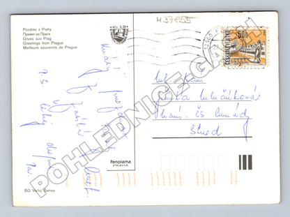 Pohlednice Praha multi-pohled s Vltavou a Hradem 1972 (M37855)