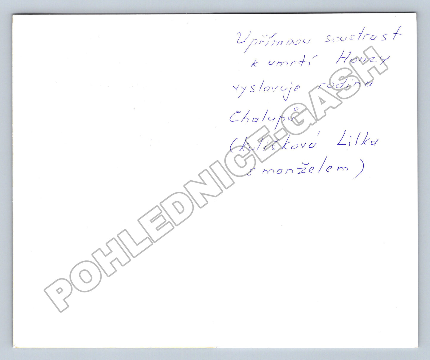 Pohlednice Upřímnou soustrast brána stromy (M37863)