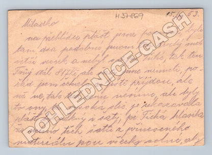 Pohlednice psaná Praha II 1953 (M37869)